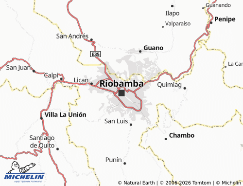 MICHELIN Riobamba map - ViaMichelin