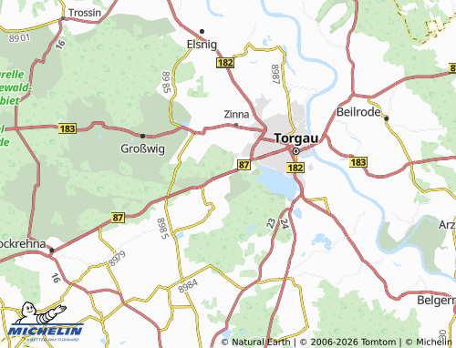 MICHELIN Torgau-Schwarzer Bär map - ViaMichelin