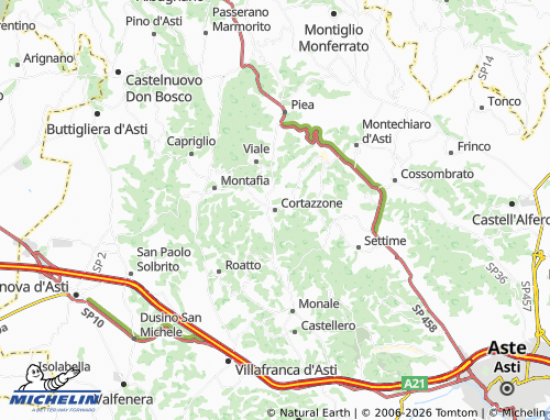 Mappa MICHELIN Cortazzone - ViaMichelin