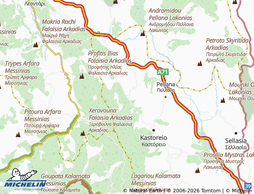 MICHELIN Agoriani map - ViaMichelin