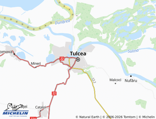 Mapa MICHELIN Tulcea - ViaMichelin