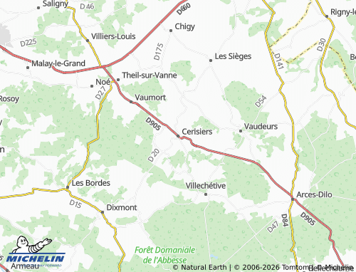 Mappa MICHELIN Cerisiers - ViaMichelin