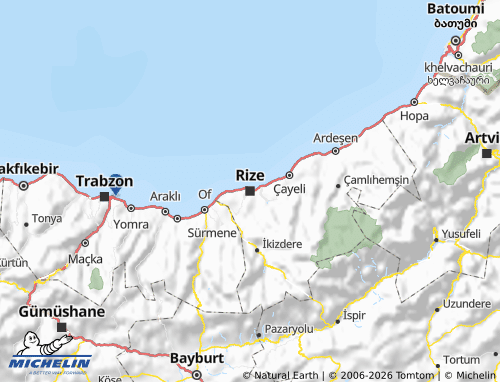Mappa MICHELIN Rize - ViaMichelin
