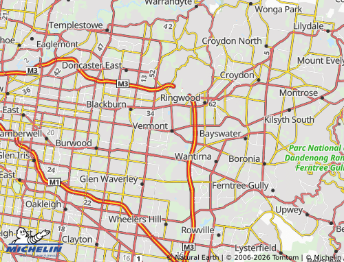 Kaart MICHELIN Vermont - ViaMichelin