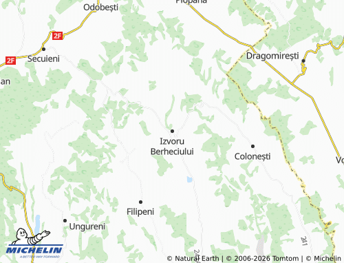 Mappa MICHELIN Izvoru Berheciului - ViaMichelin
