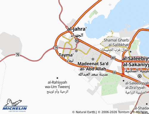 MICHELIN-Landkarte al-Naseem 1 - ViaMichelin
