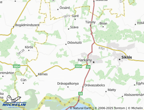 Carte MICHELIN Márfa - ViaMichelin