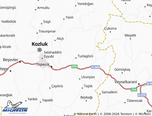 MICHELIN Tuzlagözü map - ViaMichelin