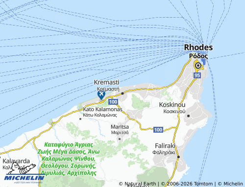 Carte MICHELIN Kremasti - ViaMichelin