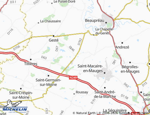MICHELIN Villedieu-la-Blouère map - ViaMichelin