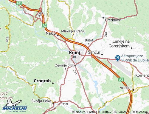 MICHELIN-Landkarte Kranj - ViaMichelin
