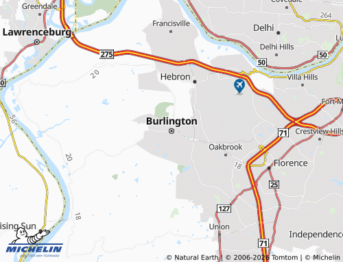 Mappa MICHELIN Burlington - ViaMichelin