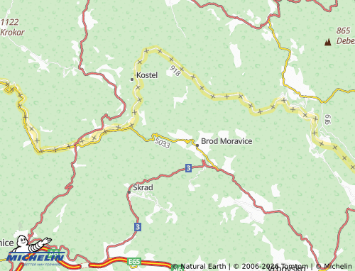 Mapa MICHELIN Moravička Sela - ViaMichelin