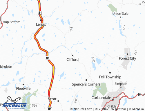 Carte MICHELIN Clifford - ViaMichelin