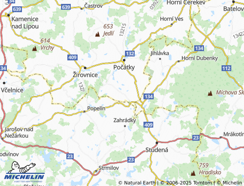 MICHELIN Prostý map - ViaMichelin