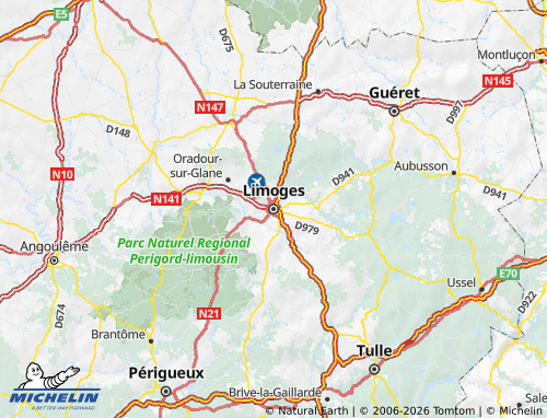 Mapa MICHELIN Alto Vienne - ViaMichelin