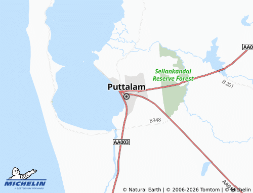 Mappa MICHELIN Puttalam - ViaMichelin