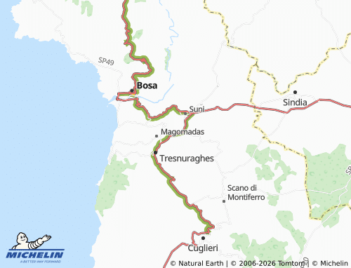 Carte MICHELIN Flussio - ViaMichelin