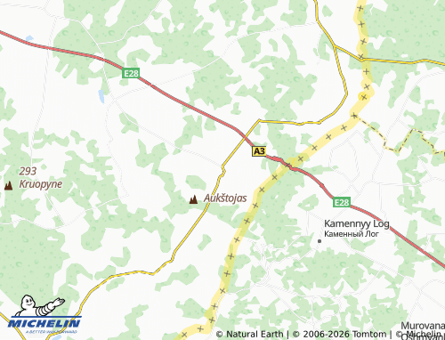 MICHELIN Medininkai map - ViaMichelin