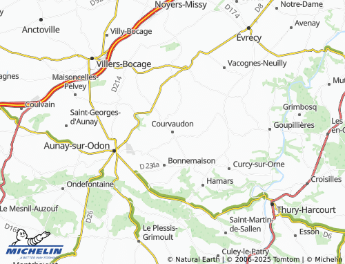 Carte MICHELIN Courvaudon - ViaMichelin