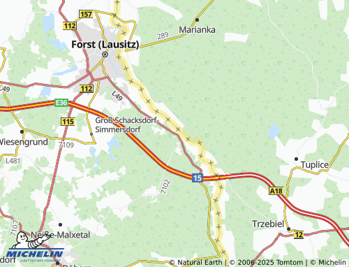 MICHELIN Groß Bademeusel map - ViaMichelin
