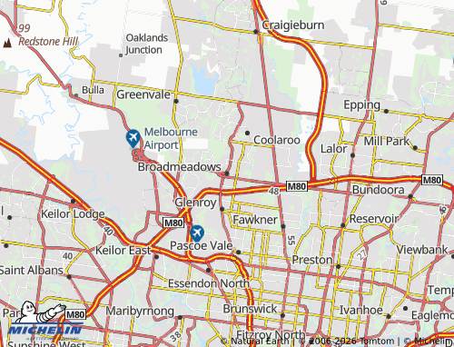 Carte MICHELIN Broadmeadows - ViaMichelin