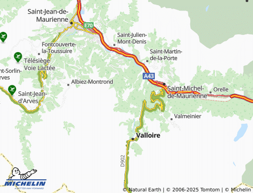 MICHELIN Albanne map - ViaMichelin