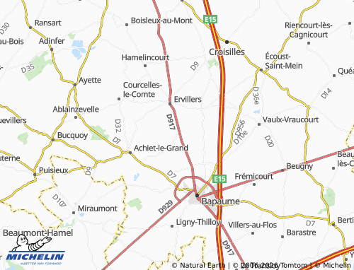 MICHELIN-Landkarte Béhagnies - ViaMichelin