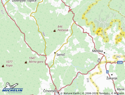 Carte MICHELIN Oskoršnica - ViaMichelin