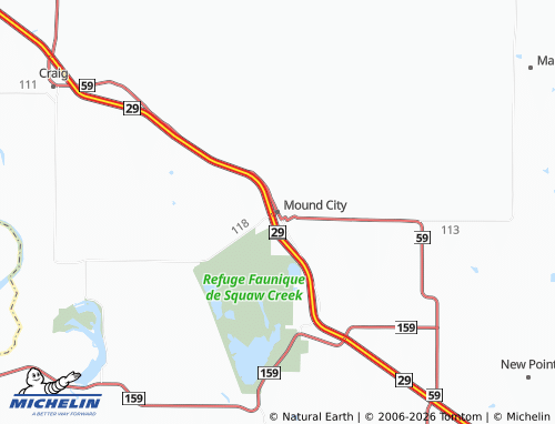 Mapa MICHELIN Mound City - ViaMichelin
