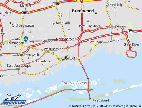 Mappa MICHELIN West Islip - ViaMichelin