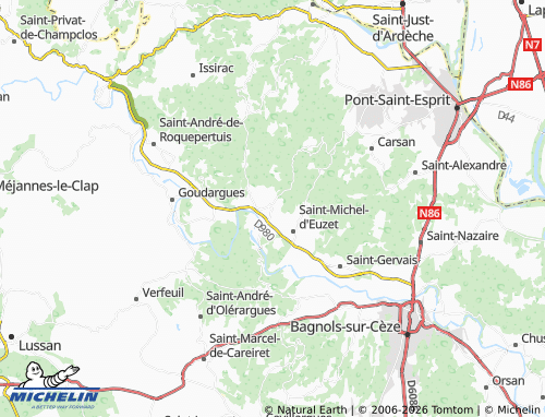 Mappa MICHELIN Saint-Laurent-de-Carnols - ViaMichelin
