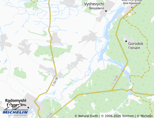MICHELIN Velyka Racha map - ViaMichelin