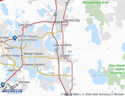 Kaart MICHELIN Lake Hamilton - ViaMichelin