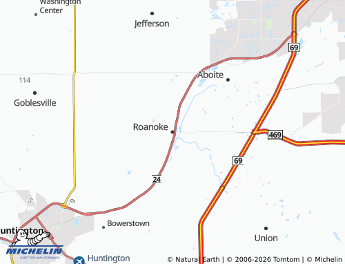 Mappa MICHELIN Roanoke - ViaMichelin