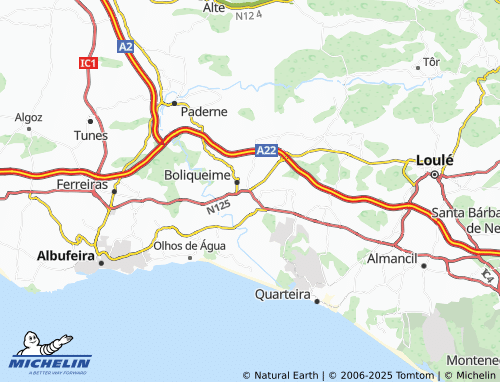 MICHELIN Poço de Boliqueime map - ViaMichelin