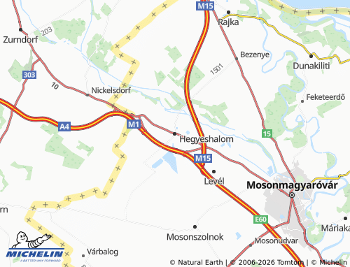 MICHELIN Hegyeshalom map - ViaMichelin