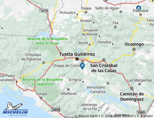 Mapa MICHELIN Chiapas - ViaMichelin