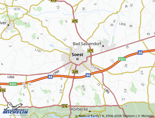 MICHELIN-Landkarte Soest - ViaMichelin