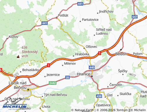 Mappa MICHELIN Hrabůvka - ViaMichelin