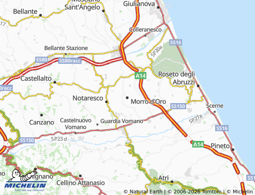MICHELIN Morro d'Oro map - ViaMichelin
