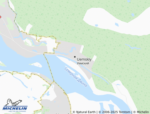 MICHELIN Uyemskiy map - ViaMichelin