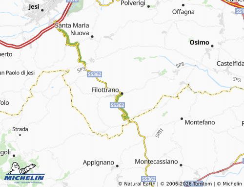 Mapa MICHELIN Filottrano - ViaMichelin