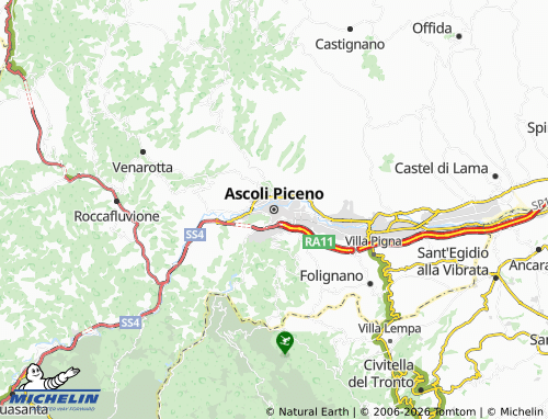 Carte MICHELIN Ascoli Piceno - ViaMichelin