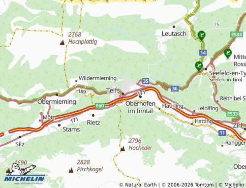 Mapa MICHELIN Telfs - ViaMichelin