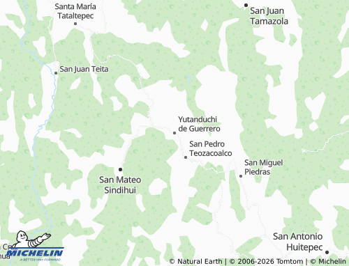 Mappa MICHELIN Yutanduchi de Guerrero - ViaMichelin