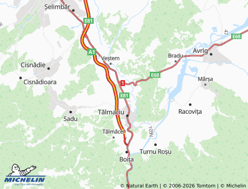 MICHELIN Colonia Tălmaciu map - ViaMichelin