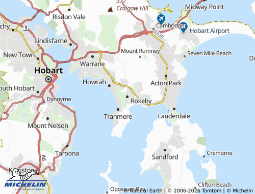 Mapa MICHELIN Rokeby - ViaMichelin