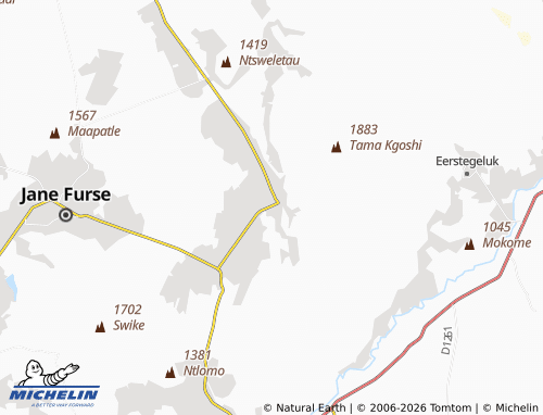 Mappa MICHELIN Tshesane - ViaMichelin