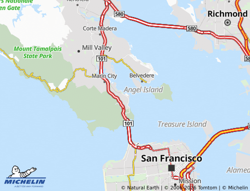 Mappa MICHELIN Sausalito - ViaMichelin